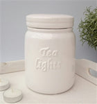 Tealight Storage Jar - White